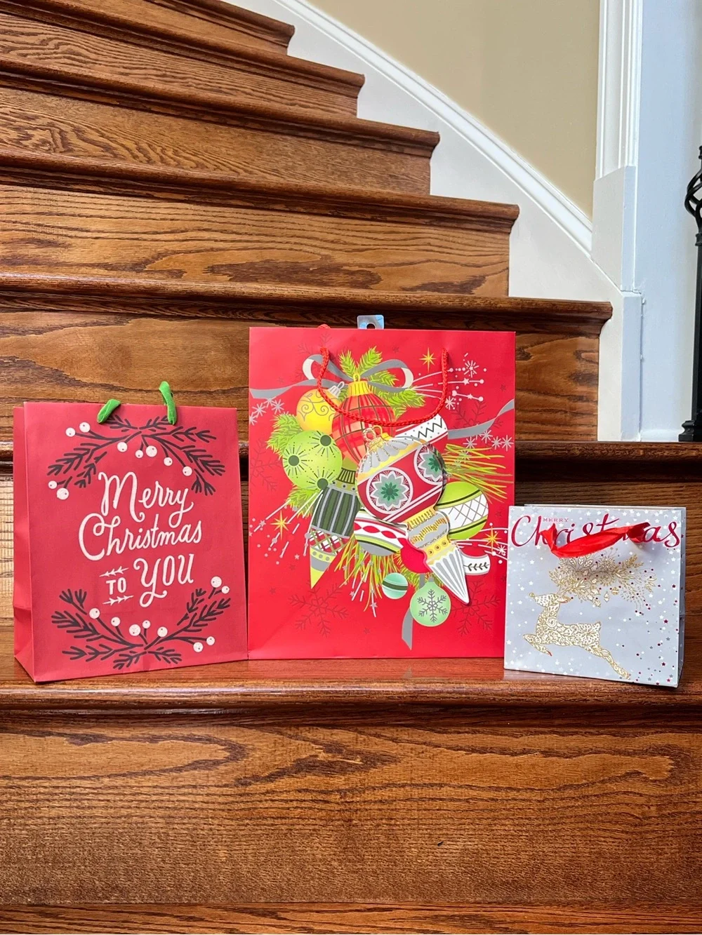Lot of 3 Holiday Christmas Gift Bags